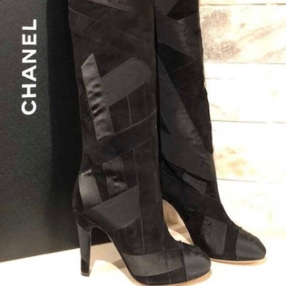 Chanel over the knee boots - Picture 4 of 8